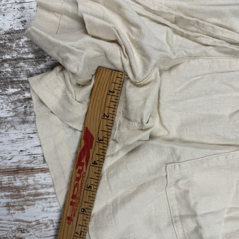 J.Crew Beige Linen Blend Shorts Sz L Lightweight Breathable - Picture 7 of 8